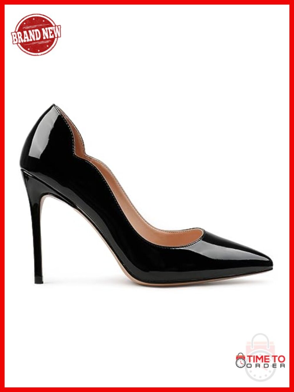 Women's 4 Inch Stiletto Heel Pointed Toe Slip-On Pumps